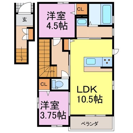 リーブルファイン樽水　1号棟の物件間取画像